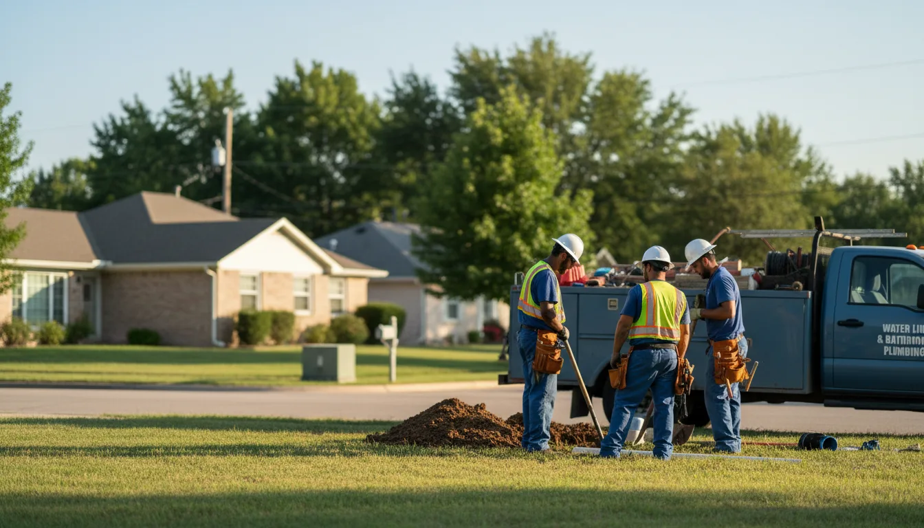 Residential water line and bathroom plumbing service in Geneva, IN